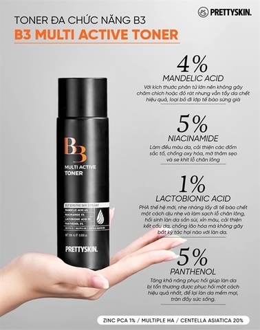 Toner Prettyskin B3 Multi Active 205ml