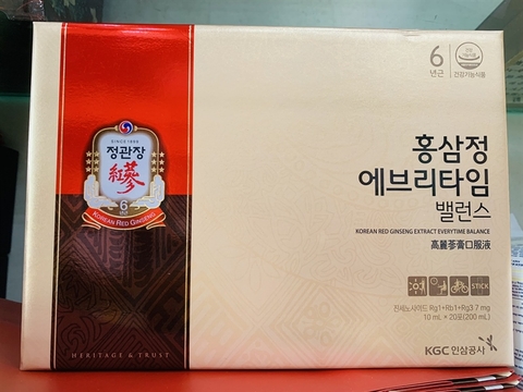 Nước Sâm KGC Jung Kwan Jang EveryTime Balance 20 gói x 10ml