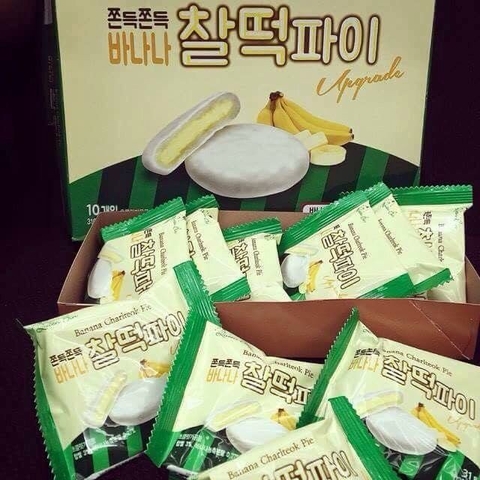 Bánh dẻo Banana Charlteok Pie Queen Bin Hàn Quốc 310g