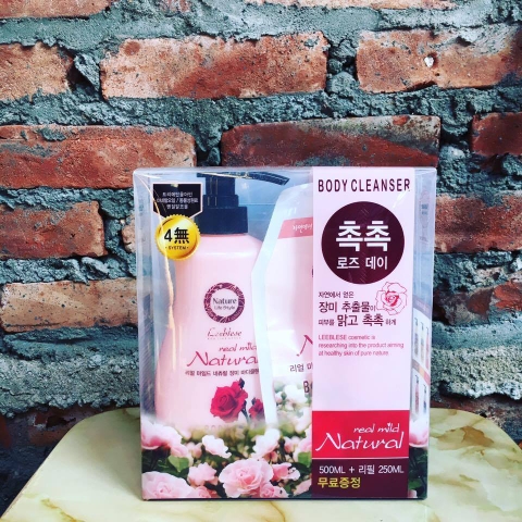 Bộ Sữa Tắm Leeblese Hoa Hồng Gạo Hàn Quốc