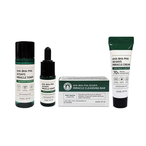 Bộ Dưỡng Trị Mụn Some By Me AHA- BHA-PHA 30 Days Miracle Set Mini 4 Sản Phẩm