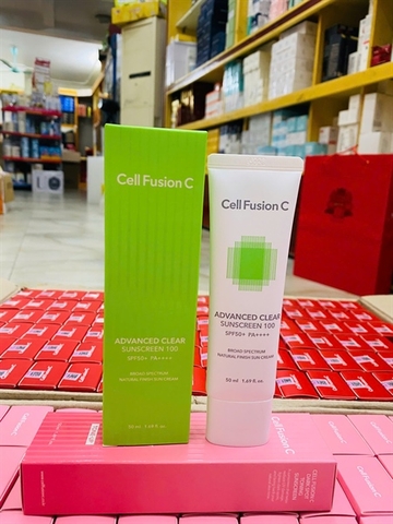 Kem Chống Nắng Cho Da Dầu Mụn Cell Fusion C Clear Sunscreen 100 SPF 50+/PA++++ (50ml)