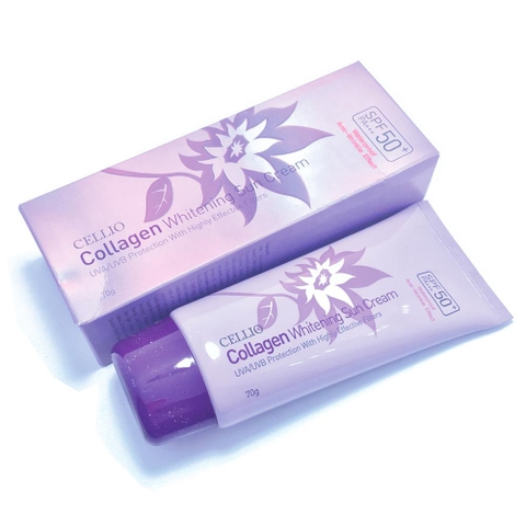 Kem Chống Nắng Cellio Collagen Whitenning Sun Cream SPF50+/ PA+++ 70g