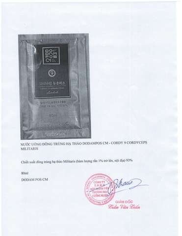Đông Trùng Hạ Thảo Dodampos CM Cordy 9 (30 gói*80ml)