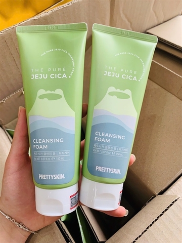 Sữa Rửa Mặt Rau Má The Jeju Cica Prettyskin 150ml
