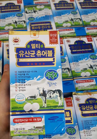 Men Tiêu Hóa Hàn Quốc Dạng Viên Kẹo Hương Sữa Bò