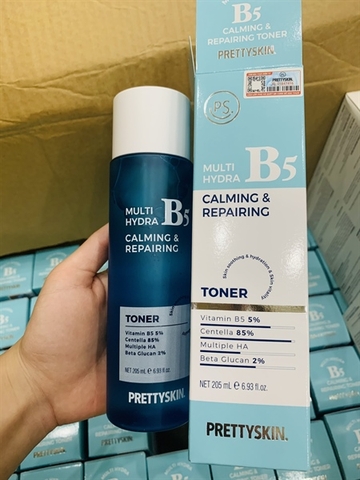 Nước Hoa Hồng Prettyskin Multi Hydra B5 Calming & Repairing 210ml