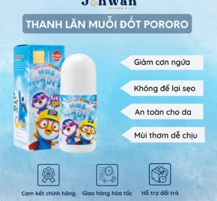 Lăn đuổi muỗi cho trẻ em Pororo Kids Hàn Quốc (50ml)