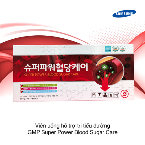 Viên Uống Hỗ Trợ Trị Tiểu Đường GMP SUPER POWER BLOOD SUGAR CARE Hộp 120 viên