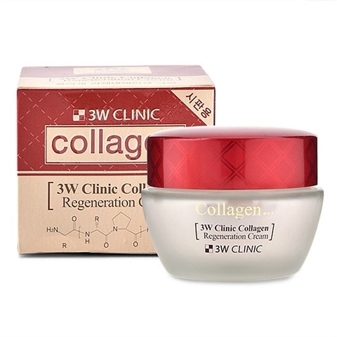 Kem Dưỡng Trắng Da Tinh Chất Collagen 3W Clinic Collagen Màu Đỏ