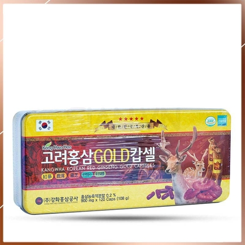 Viên đạm Hồng Sâm Linh Chi Nhung Hươu BIO Hàn Quốc 120 viên (Korea Red Ginseng Gold Capsules)