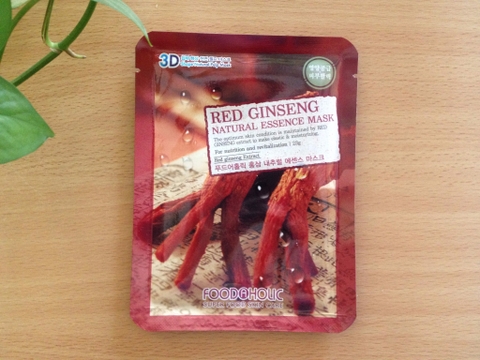 Mặt Nạ Hồng Sâm 3D Foodaholic - Red ginseng Natural Essence Mask