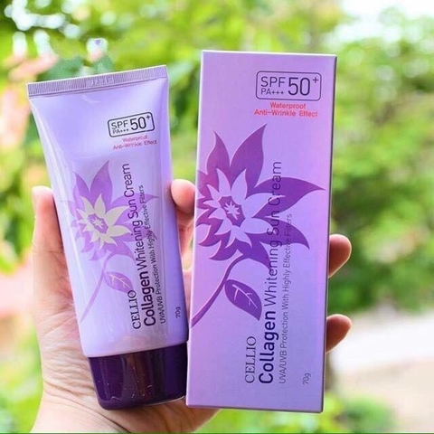 Kem Chống Nắng Cellio Collagen Whitenning Sun Cream SPF50+/ PA+++ 70g