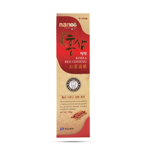 Kem Đánh Răng Hồng Sâm HANIL Hàn Quôc hộp 150ml (NANO Korea Red Ginseng)