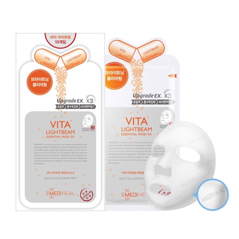 Mặt Nạ Mediheal VITA Lightbeam Essential Mask EX Màu Cam