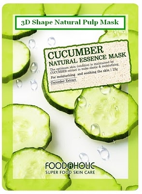 Mặt nạ 3D dưỡng da tinh chất dưa leo FoodAHolic Cucumber 23g (Bịch)