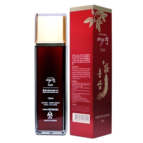 Nước Hoa Hồng Hồng Sâm My Jin Gold 130ml Hàn Quốc