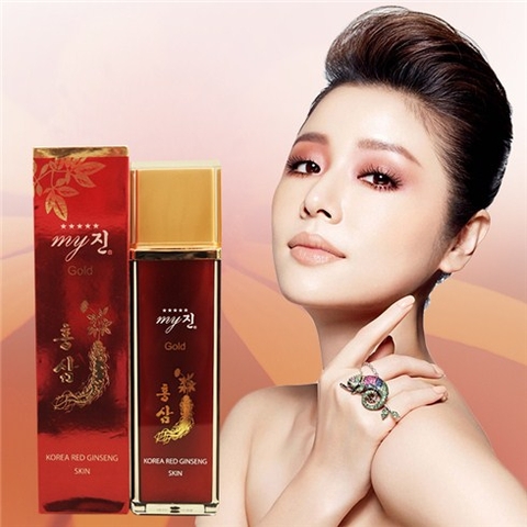 Nước Hoa Hồng Hồng Sâm My Jin Gold 130ml Hàn Quốc