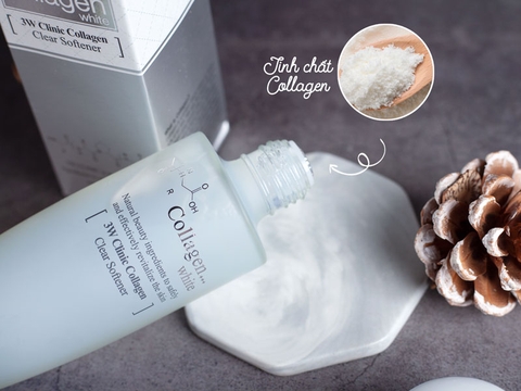 Nước Hoa Hồng 3W Clinic Collagen White Clear Softener 150ml