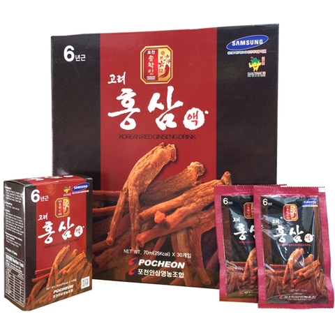 Nước Hồng Sâm Pocheon Hàn Quốc 6 năm tuổi hộp 30 gói