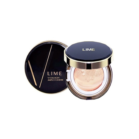 Phấn Nước Lime V Collagen Ample Cushion SPF 50+ PA+++ Màu Xanh