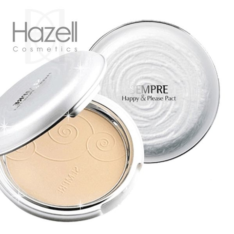 Phấn Phủ Ngọc Trai Geo Sempre Happy & Please Pact ( Vỏ Bạc )