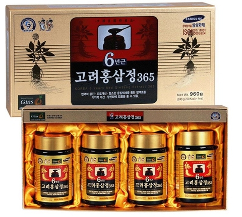 Cao Hồng Sâm 6 Năm 365 Hộp 4 Hũ (240g x 4 hũ)