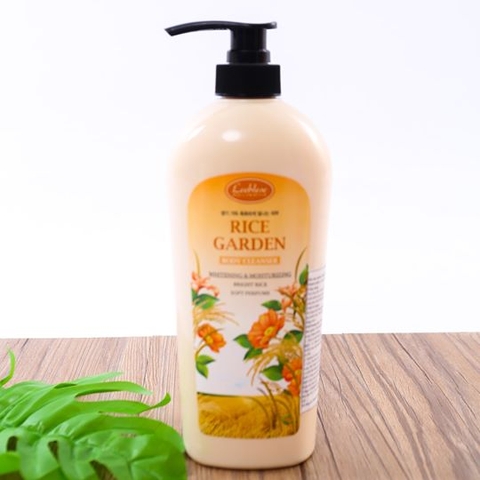 Sữa tắm Hàn Quốc Leeblese Rice Garden Body Cleanser Whitening & Moisturizing 750ml