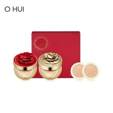 Set 2 Phấn Nước OHUI Ultimate Cover Cushion Moisture Red & Gold Rose Petal Special Edition II