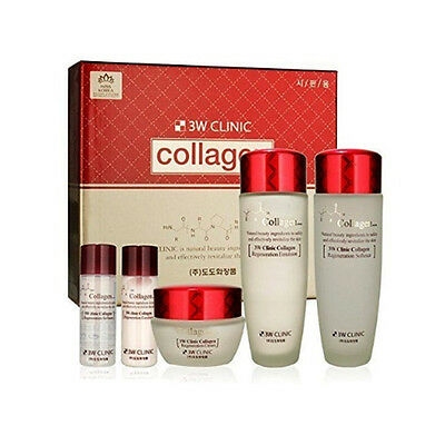 Bộ Dưỡng Trắng Da 3W Clinic Collagen Skin Care- Đỏ