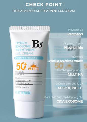 Kem Chống Nắng B5 Pretty Skin Hydra B5 Sun Cream SPF 50+/PA+++ (70ml)
