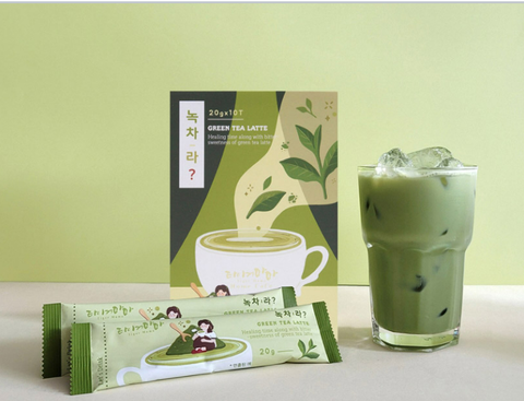 Trà Green Tea Latte hào tan Hàn Quốc - hộp 10 gói