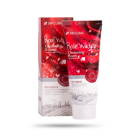 Sữa Rửa Mặt Chiết Xuất Hoa Hồng 3W Clinic (100 ml)