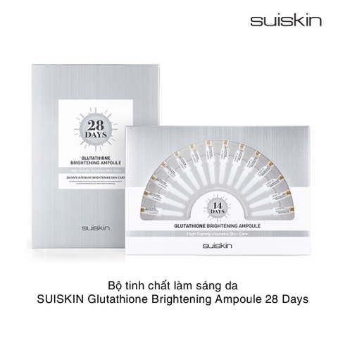 Bộ Tinh Chất Làm Sáng Da SUISKIN GLUTATHIONE BRIGHTENING AMPOULE 28 DAYS