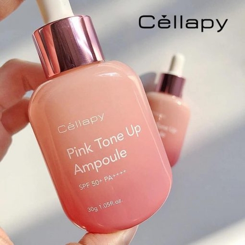 Tinh chất dưỡng trắng căng bóng Serum Cellapy Pink Tone Up Ampoule SPF50+ PA++++