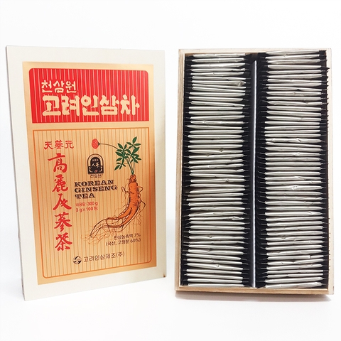 Trà Nhân Sâm Hộp Gỗ Hàn Quốc 100 gói