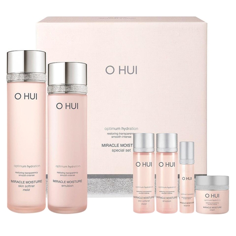 Set OHUI Hồng Miracle Moisture 6 sản phẩm