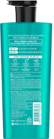 Dầu Gội KERASYS ADVANCED MOISTURE AMPOULE (Chăm Sóc Chuyên Sâu Dưỡng Ẩm Sâu Cho Tóc Khô Xơ) 600ml