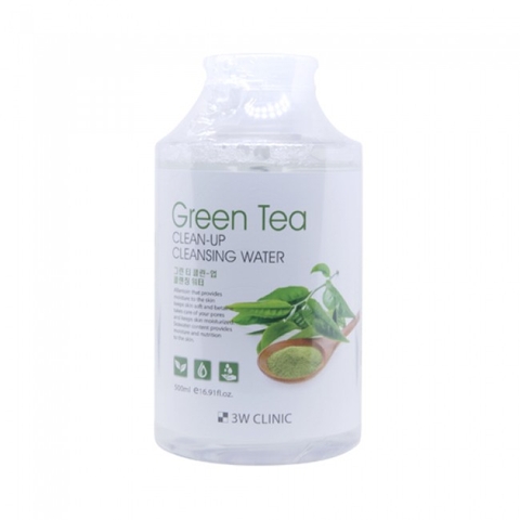 Nước tẩy trang tinh chất trà xanh 3W Clinic Green Tea Clean-up Cleansing Water 500ml