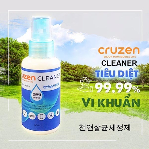 Xịt Sát Khuẩn Phòng Tránh Bệnh Dịch Cruzen Cleaner 60ml