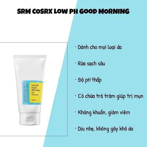 Sữa Rửa Mặt Cosrx Low pH Good Morning Gel Cleanser