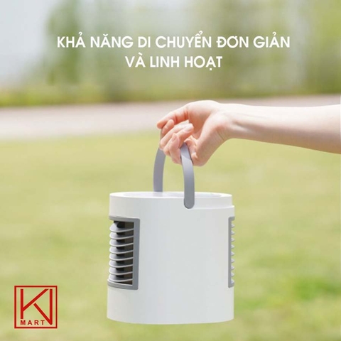 Quạt điều hóa mini hơi nước Mini QuQu màu xanh