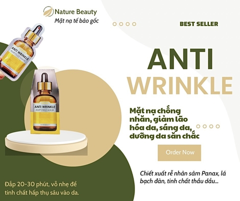 Mặt nạ tinh chất Nature Beauty Anti Wrinkle (30ml*10 miếng)