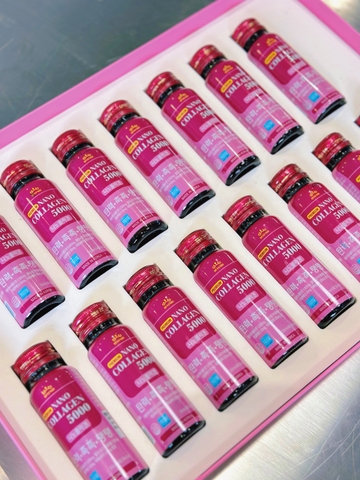 Nước uống Premium Nano Collagen QueenBe 5000mg Giftset (50ml*15chai)