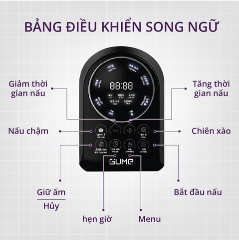 Nồi Áp Suất Điện Tử Đa Năng GUME Hàn Quốc 6L GMPC-2201