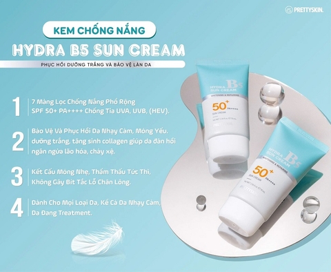 Kem Chống Nắng B5 Pretty Skin Hydra B5 Sun Cream SPF 50+/PA+++ (70ml)