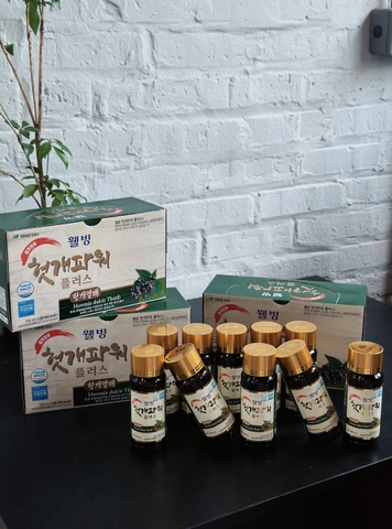 NƯỚC GIẢI RƯỢU BỔ GAN WELLBIO HÀN QUỐC (100ml*10 chai)