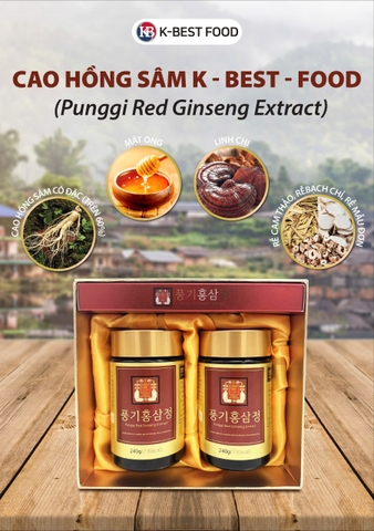 Cao Hồng Sâm Cô Đặc K-Best Food Hàn Quốc (Hộp 2 lọ/4 lọ)