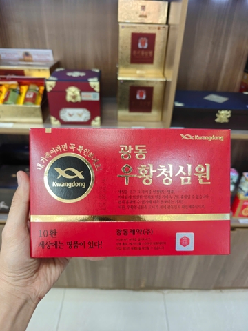 An cung ngưu hoàng hoàn tổ yến hộp đỏ Kwangdong Hàn Quốc (hộp 10 viên)