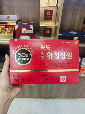 An cung ngưu hoàng hoàn tổ yến hộp đỏ Kwangdong Hàn Quốc (hộp 10 viên)
